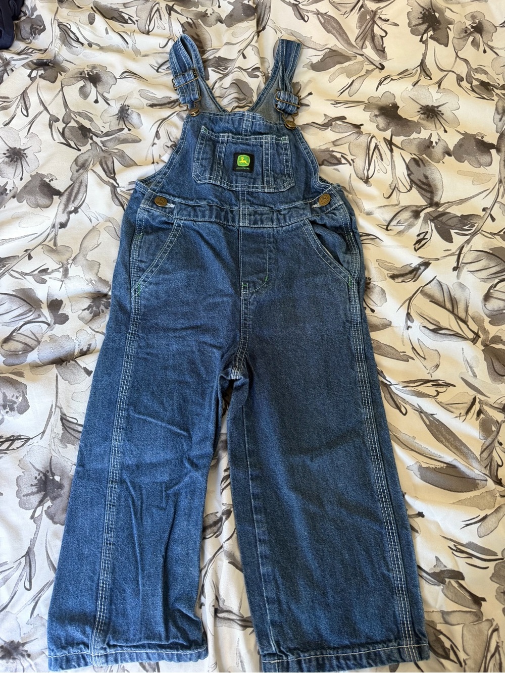 John Deere Dark Blue Denim Kids' Overalls